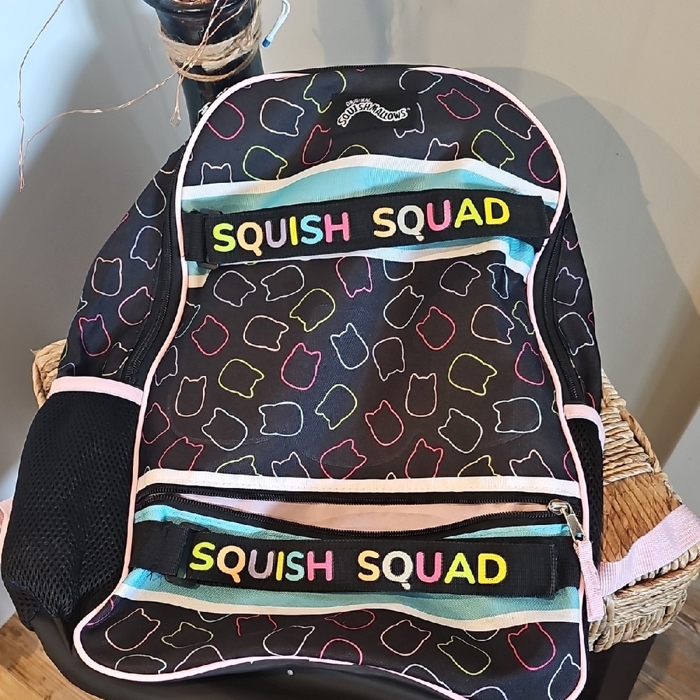 Squishmallows Black Multicolor Kids Backpack